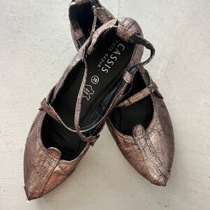 Bronze Women's Shoes (8/8.5) Slight Heel
